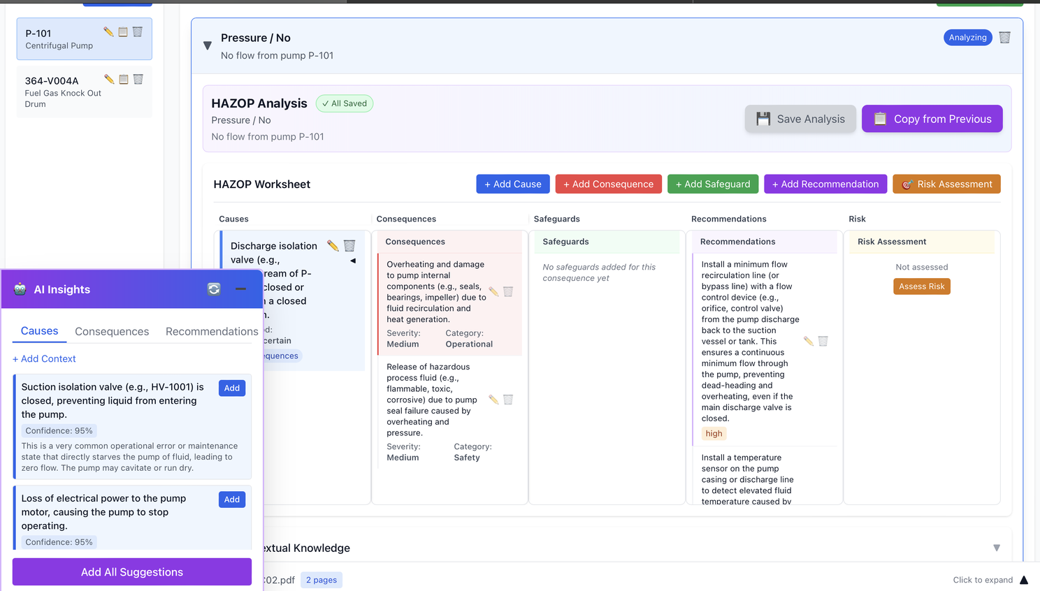 HAZOP Software Dashboard